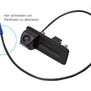 CAMBH-AU003 Lite Griffleisten-Rückfahrkamera Lite für Audi A1 , Skoda Fabia II, Roomster, Yeti, Octavia II, Superb II