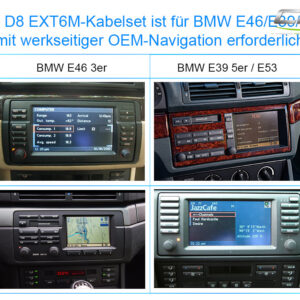 Dynavin D8 EXT6M Radioanschlusskabel BMW E39 E46 E53 Verlängerungskabel 6 Meter – D8-EXT6M-01 CPII