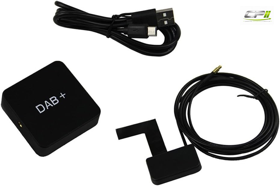 DAB+ Box Empfängeradapter mit Antenne für Autoradio Android 5.1 und höher, Digitaler Radio Antennentuner UKW-Übertragung USB