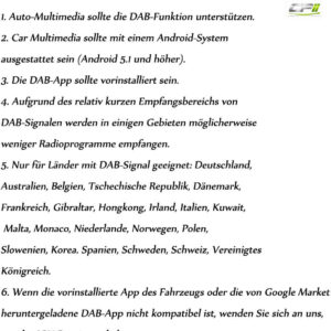 DAB+ Box Empfängeradapter mit Antenne für Autoradio Android 5.1 und höher, Digitaler Radio Antennentuner UKW-Übertragung USB
