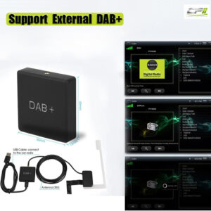 DAB+ Box Empfängeradapter mit Antenne für Autoradio Android 5.1 und höher, Digitaler Radio Antennentuner UKW-Übertragung USB