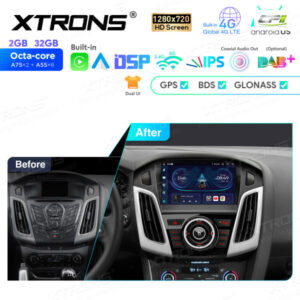 9-Zoll-Octa-Core-Android-Navigations-Autoradio 1280 * 720 HD-Bildschirm speziell für Ford Focus – IEP92FSFB-15 CPII