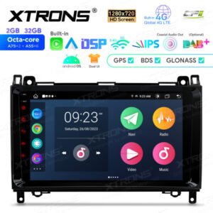 9-Zoll-Octa-Core-Android-Navigations-Autoradio 1280 * 720 HD-Bildschirm speziell für Mercedes-Benz A Klasse B Klasse Sprinter