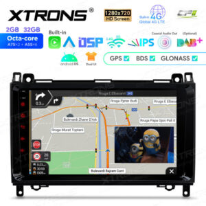 9-Zoll-Octa-Core-Android-Navigations-Autoradio 1280 * 720 HD-Bildschirm speziell für Mercedes-Benz A Klasse B Klasse Sprinter