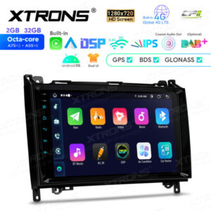 9-Zoll-Octa-Core-Android-Navigations-Autoradio 1280 * 720 HD-Bildschirm speziell für Mercedes-Benz A Klasse B Klasse Sprinter