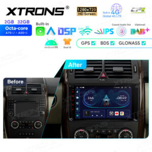 9-Zoll-Octa-Core-Android-Navigations-Autoradio 1280 * 720 HD-Bildschirm speziell für Mercedes-Benz A Klasse B Klasse Sprinter