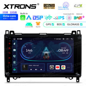 9-Zoll-Octa-Core-Android-Navigations-Autoradio 1280 * 720 HD-Bildschirm speziell für Mercedes-Benz A Klasse B Klasse Sprinter