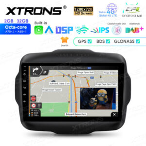 9-Zoll-Android-Octa-Core-Navigations-Autoradio 1280 * 720 HD-Bildschirm speziell für Jeep Renegade – IEP92RGJ-04 CPII
