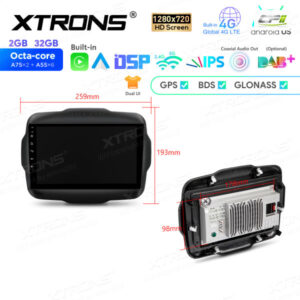 9-Zoll-Android-Octa-Core-Navigations-Autoradio 1280 * 720 HD-Bildschirm speziell für Jeep Renegade – IEP92RGJ-11 CPII