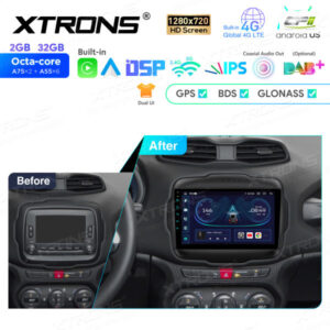 9-Zoll-Android-Octa-Core-Navigations-Autoradio 1280 * 720 HD-Bildschirm speziell für Jeep Renegade – IEP92RGJ-15 CPII