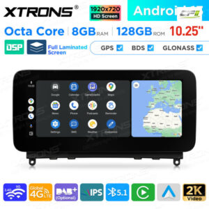 10,25 Zoll Android Octa Core 8GB + 128GB Auto GPS Multimedia Player für Mercedes-Benz C-Klasse W204 (2007-2010)