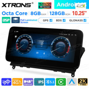 10,25 Zoll Android Octa Core 8GB + 128GB Auto GPS Multimedia Player für Mercedes-Benz C-Klasse W204 (2007-2010)