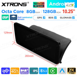 10,25 Zoll Android Octa Core 8GB + 128GB Auto GPS Multimedia Player für Mercedes-Benz C-Klasse W204 (2007-2010)
