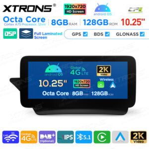 10,25 Zoll Android Octa Core 8GB + 128GB Auto GPS Multimedia Player für Mercedes-Benz E-Klasse C207 / A207 (2009-2012) Lenkra