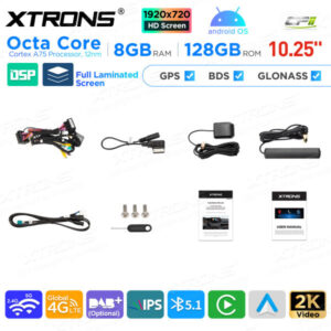 10,25 Zoll Android Octa Core 8GB + 128GB Auto GPS Multimedia Player für Mercedes-Benz E-Klasse C207 / A207 (2009-2012) Lenkra