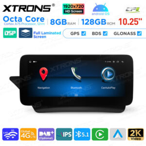 10,25 Zoll Android Octa Core 8GB + 128GB Auto GPS Multimedia Player für Mercedes-Benz E-Klasse C207 / A207 (2009-2012) Lenkra