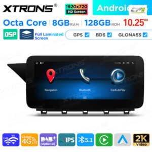 10,25 Zoll Android Octa Core 8GB + 128GB Auto GPS Multimedia Player für Mercedes-Benz GLK-Klasse X204 (2008-2012) Lenkrad Lin