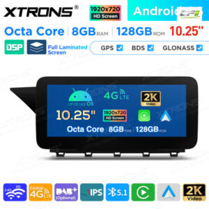 10,25 Zoll Android Octa Core 8GB + 128GB Auto GPS Multimedia Player für Mercedes-Benz GLK-Klasse X204 (2008-2012) Lenkrad Lin