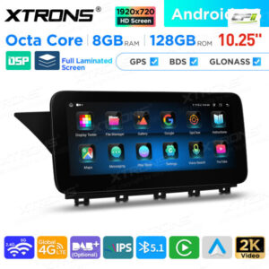 10,25 Zoll Android Octa Core 8GB + 128GB Auto GPS Multimedia Player für Mercedes-Benz GLK-Klasse X204 (2008-2012) Lenkrad Lin