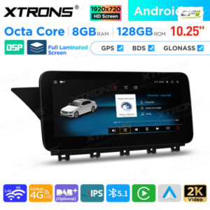 10,25 Zoll Android Octa Core 8GB + 128GB Auto GPS Multimedia Player für Mercedes-Benz GLK-Klasse X204 (2008-2012) Lenkrad Lin