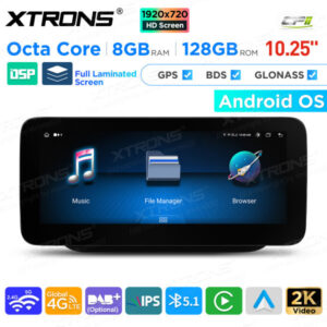 10,25 Zoll Android Octa Core 8GB + 128GB Auto GPS Multimedia Player für Mercedes-Benz B-Klasse W246 (2012-2015) Lenkrad Links