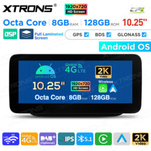 10,25 Zoll Android Octa Core 8GB + 128GB Auto GPS Multimedia Player für Mercedes-Benz B-Klasse W246 (2012-2015) Lenkrad Recht