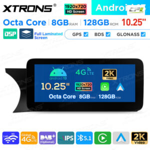 10,25 Zoll Android Octa Core 8GB + 128GB Auto GPS Multimedia Player für Mercedes-Benz C-Klasse W204 (2011-2014) Links fahrend
