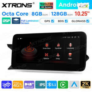10,25 Zoll Android Octa Core 8GB + 128GB Auto GPS Multimedia Player für Mercedes-Benz C-Klasse W204 (2011-2014) Links fahrend