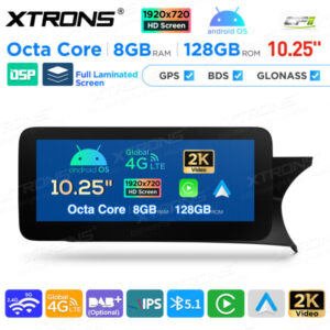 10,25 Zoll Android Octa Core 8GB + 128GB Auto GPS Multimedia Player für Mercedes-Benz C-Klasse W204 (2011-2014) Rechts fahren
