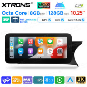 10,25 Zoll Android Octa Core 8GB + 128GB Auto GPS Multimedia Player für Mercedes-Benz C-Klasse W204 (2011-2014) Rechts fahren
