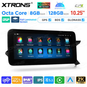 10,25 Zoll Android Octa Core 8GB + 128GB Auto GPS Multimedia Player für Mercedes-Benz C-Klasse W204 (2011-2014) Rechts fahren