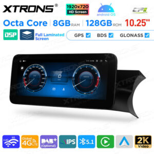 10,25 Zoll Android Octa Core 8GB + 128GB Auto GPS Multimedia Player für Mercedes-Benz C-Klasse W204 (2011-2014) Rechts fahren
