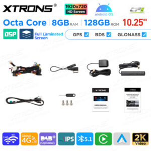 10,25 Zoll Android Octa Core 8GB + 128GB Auto GPS Multimedia Player für Mercedes-Benz C-Klasse W204 (2011-2014) Rechts fahren
