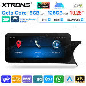 10,25 Zoll Android Octa Core 8GB + 128GB Auto GPS Multimedia Player für Mercedes-Benz C-Klasse W204 (2011-2014) Rechts fahren