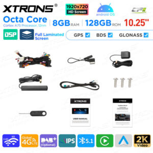 10,25 Zoll Android Octa Core 8GB + 128GB Auto GPS Multimedia Player für Mercedes-Benz E-Klasse C207 / A207 (2013-2014) Lenkra