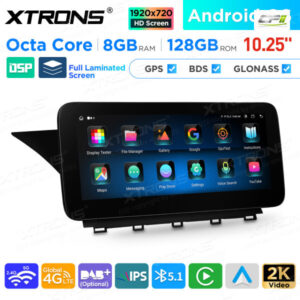 10,25 Zoll Android Octa Core 8GB + 128GB Auto GPS Multimedia Player für Mercedes-Benz GLK-Klasse X204 (2013-2015) Lenkrad Lin
