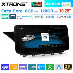 10,25 Zoll Android Octa Core 8GB + 128GB Auto GPS Multimedia Player für Mercedes-Benz GLK-Klasse X204 (2013-2015) Lenkrad Lin