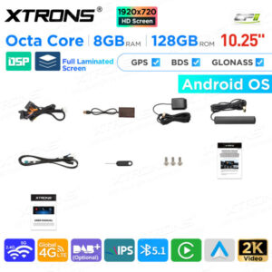 10,25 Zoll Android Octa Core 8GB + 128GB Auto GPS Multimedia Player für Mercedes-Benz B-Klasse W246 (2016-2018) Links fahrend
