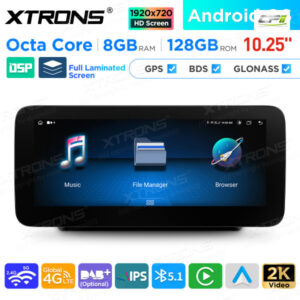 10,25 Zoll Android Octa Core 8GB + 128GB Auto GPS Multimedia Player für Mercedes-Benz C-Klasse W205 / GLC-Klasse X253 / V-Kla