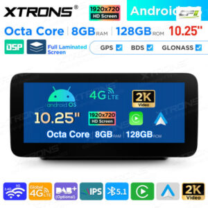 10,25 Zoll Android Octa Core 8GB + 128GB Auto GPS Multimedia Player für Mercedes-Benz C-Klasse W205 / GLC-Klasse X253 / V-Kla