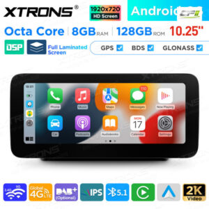 10,25 Zoll Android Octa Core 8GB + 128GB Auto GPS Multimedia Player für Mercedes-Benz C-Klasse W205 / GLC-Klasse X253 / V-Kla
