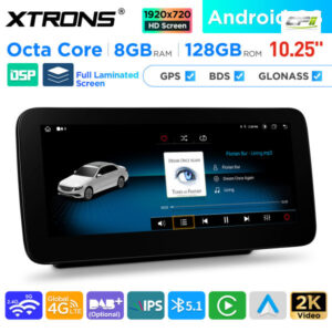 10,25 Zoll Android Octa Core 8GB + 128GB Auto GPS Multimedia Player für Mercedes-Benz C-Klasse W205 / GLC-Klasse X253 / V-Kla