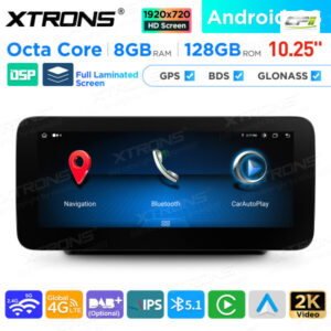 10,25 Zoll Android Octa Core 8GB + 128GB Auto GPS Multimedia Player für Mercedes-Benz C-Klasse W205 / GLC-Klasse X253 / V-Kla