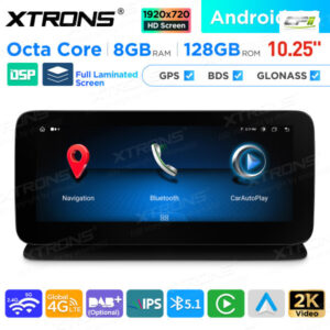 10,25 Zoll Android Octa Core 8GB + 128GB Auto GPS Multimedia Player für Mercedes-Benz CLS-Klasse W218/C218 (2014-2017)