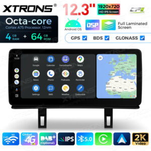12,3 Zoll Octa Core 4 + 64 GB Global 4G LTE Android Car Stereo Multimedia Player mit vollständig laminiertem Bildschirm für B