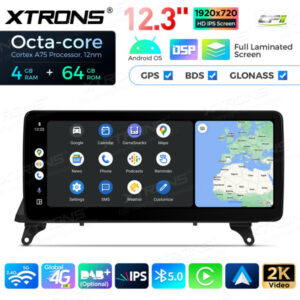 12,3 Zoll Octa Core 4 + 64 GB Global 4G LTE Android Autoradio Multimedia-Player mit vollständig laminiertem Bildschirm für BM