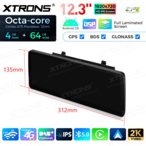 12,3 Zoll Octa Core 4 + 64 GB Global 4G LTE Android Autoradio Multimedia-Player mit vollständig laminiertem Bildschirm für BM