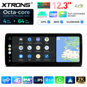 12,3-Zoll-Octa Core 4 + 64 GB Global 4G LTE Android Auto-Stereo-Multimedia-Player mit vollständig laminiertem Bildschirm für