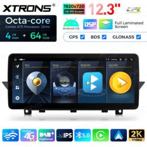12,3 Zoll Octa Core 4 + 64 GB Global 4G LTE Android Autoradio Multimedia-Player mit vollständig laminiertem Bildschirm für BM
