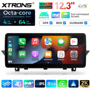 12,3 Zoll Octa Core 4 + 64 GB Global 4G LTE Android Autoradio Multimedia-Player mit vollständig laminiertem Bildschirm für BM